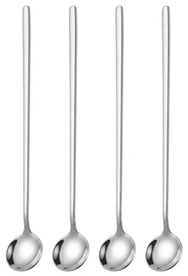 Productafbeelding van Koffielepelset, 4-delig, roestvrij staal, 24 cm, voor espresso en desserts
