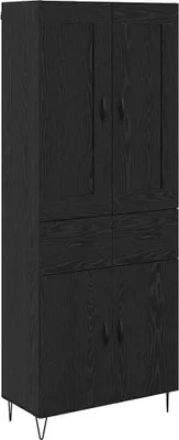 Immagine prodotto di Credenza Rovere Nero 69,5 x 34 x 180 cm Legno multistrato