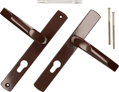 Zdjęcie produktu dla Para klamek KOTARBAU® 72 mm z dlugim szyldem Brazowy do wkladki bebenkowej Nowoczesny Uniwersalny