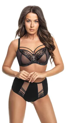 Image de Gorsenia Lingerie - Soutien-gorge à armatures souples pour femme Paradise K496 Noir