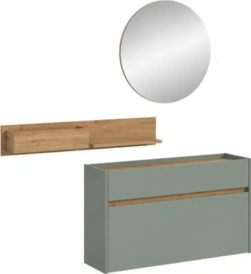 Produktbild von Garderoben-Set Drive 3 | Salbei / Artisan Oak | 3-teilig