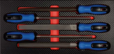 Produktbild von Projahn Werkzeugeinlage 5-tlg. 200 mm Carbonfinish für Metallbearbeitung, passend für Projahn Werkstattwagen