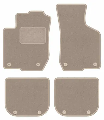 Zdjęcie produktu dla Dywaniki samochodowe welurowe LUX do: Audi A3 8L (1996-2001, hatchback) beżowe, z mocowaniami