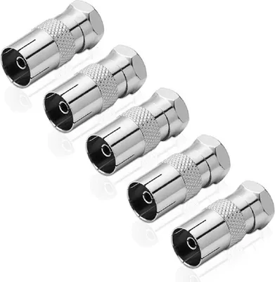 Produktbild von Adapter F-Stecker / IEC-Koax-Buchse (5 Stück)