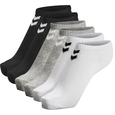 Produktbild von HUMMEL hmlCHEVRON 6-PACK ANKLE SOCKS, BLACK/WHITE/GREY, 46-48
