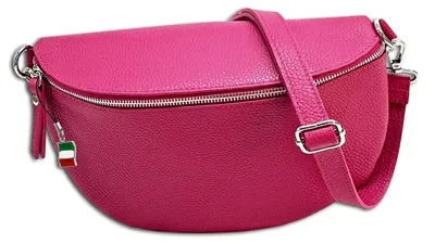 Image de Florence Sac en cuir Sac banane rose fuchsia OTF825P