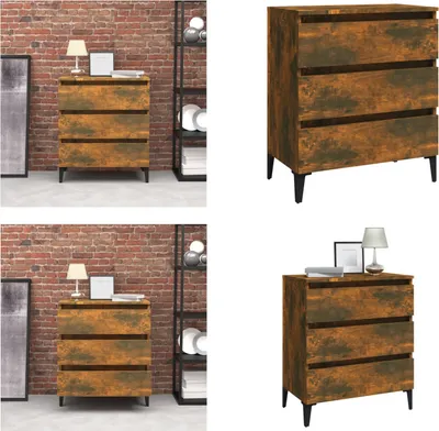 Obrázok produktu pre vidaXL Príborník údený dub 60x35x69 cm materiál na báze dreva - Príborník - Príborníky - Skriňa - Úložná skriňa