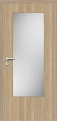 Produktbild von Pertura Zimmertür Yori CPL Sonneneiche aufrecht 73,5x198,5 cm Rechts mit Lichtausschnitt G3 (ohne Glas)