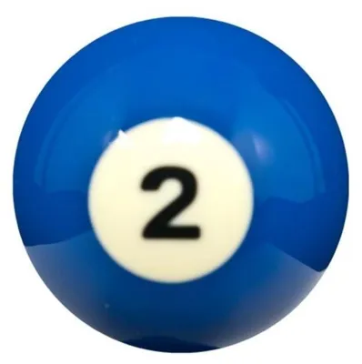 Image de Simple - Boule de billard de remplacement Aramith "Premier" - Numéro 2 en 57,2mm