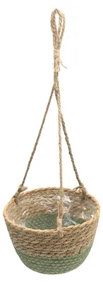 Productafbeelding van Hangende Bloemenmand met Henneptouw (20 cm)