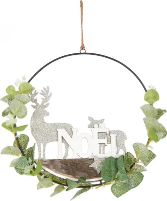 Produktbild von Deko Kranz Eukalyptus Weihnachten zum Aufhängen 28 cm - Einheitsgröße