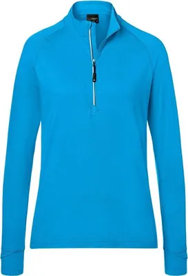 Produktbild von Ladies' Sports  Shirt Half-Zip bright-blue, Gr. L