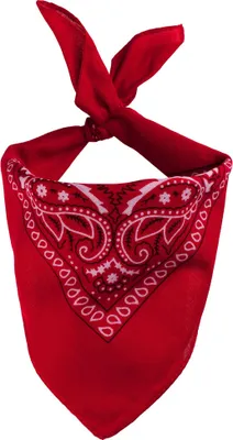 Produktbild von Bandana Tuch Paisley Muster 02 rot-himbeerrot weiß quadratisches Kopftuch