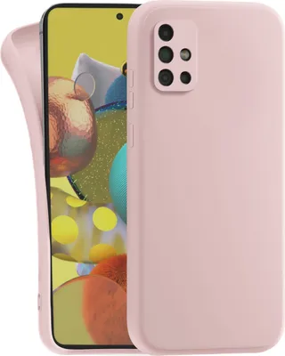 Produktbild von Hülle für Samsung Galaxy A71 4G - Handyhülle mit Kameraschutz Cover aus Silikon in Rosa