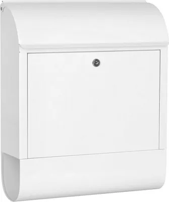 Obrázek produktu pro Poštovní schránka Scandic, 12,5 x 38 x 46 cm, bílá, ocel, přihrádka na noviny