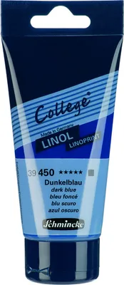 Produktbild von Schmincke College Linol Dunkelblau 75ml 39450013 Linoldruck Farbe