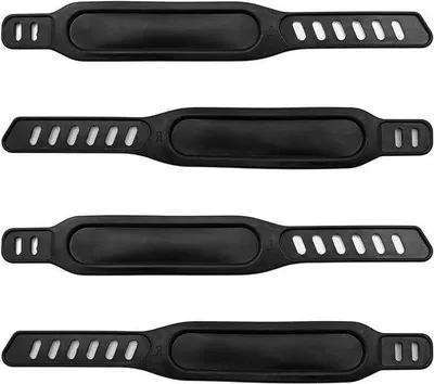 Image de Ampoule verte - Pédales de vélo antidérapantes réglables pour vélo d'appartement - Lot de 4 pièces
