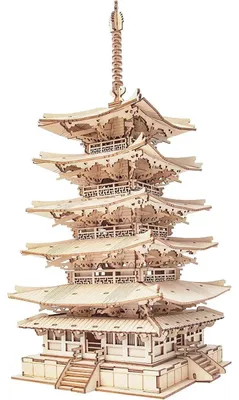 Obrázek produktu pro 3D dřevěná puzzle pagoda, modelová stavebnice pro dospělé i děti