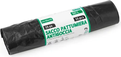 Immagine prodotto di Rotolo di 15 sacchetti neri - 55x70 cm