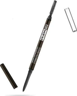 Imagen del producto de PUPA Milano, Delineador de cejas de alta definición, color marrón oscuro, 0,09 g, unisex, duración: 24 meses. Ingredientes: DIISOSTEARYL MALATE, TRIETHYLHEXANOIN, ÁCIDO C20-40, ALCOHOLES C20-40, POLIETILENO, CERA SINTÉTICA, etc.