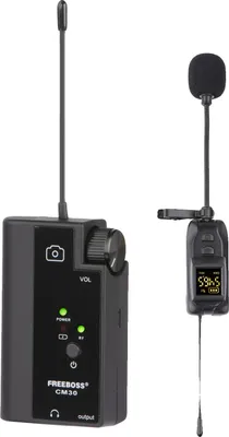 Immagine prodotto di Microfono lavalier wireless, microfono a condensatore, caratteristica cardioide, design compatto
