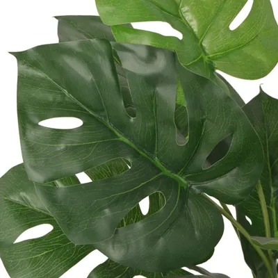 Produktbild von vidaXL Umelý list Monstera s kvetináčom 70 cm zelená