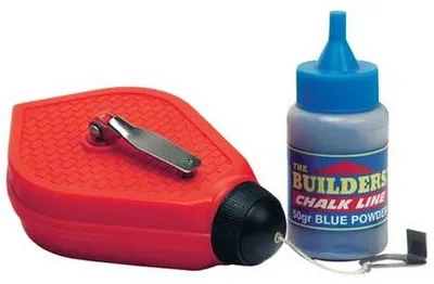Produktbild von Markierungswerkzeug Kreidestreifen-Set nachfüllbar 30 m Seil inkl. 180 g Pulver