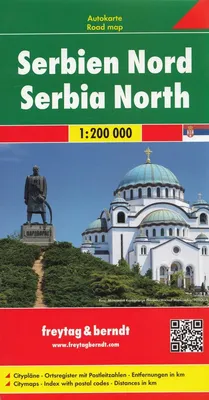 Produktbild von freytag & berndt Straßenkarte Serbien Nord 1:200.000