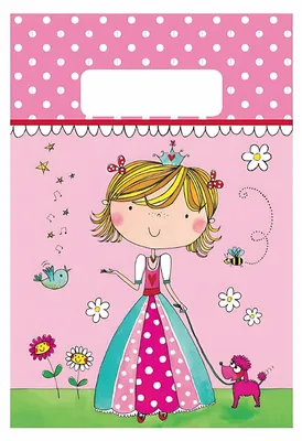 Produktbild von Partytüten Kindergeburtstag Motiv Kleine Prinzessin 8 Stück 22x15 cm