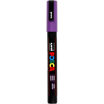 Produktbild von Uni-Ball uni POSCA PC-3M, Violett, Schwarz, Violett, Kunststoff, Polypropylene, Bullet