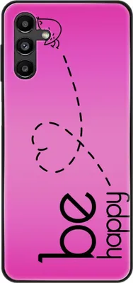 Produktbild von König Design Hülle kompatibel mit Samsung Galaxy A13 5G Kunststoff Soft Handyhülle - Handy Case Be Happy Pink