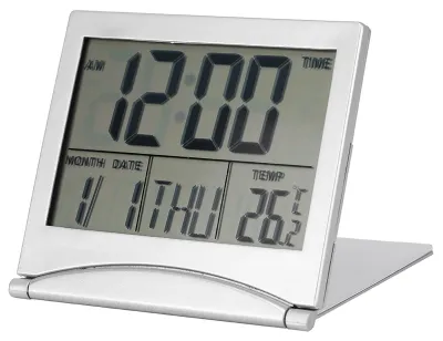 Digitaler Wecker Tischuhr LCD-Klappwecker Snooze Kalender