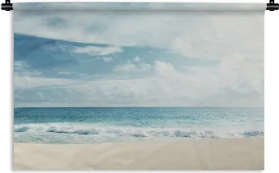 Produktbild von MuchoWow® Wandteppich Wandbehang Strand - Meer - Sommer 90x60 cm Tapisserie Dekoration Wandtuch - Wandskulpturen - Bildteppich