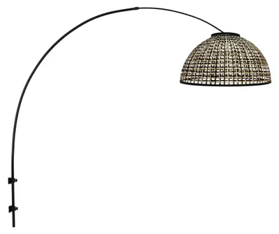 Obrázek produktu pro Nástěnné svítidlo - černá - Sparkled Light - bambus kov - oblouková lampa - E27 - 4407ZW - Steinhauer