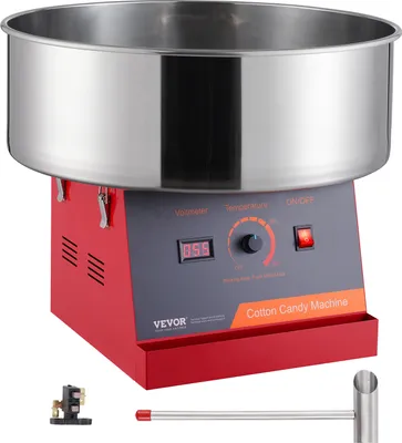 Immagine prodotto di VEVOR Macchina per zucchero filato elettrica, macchina per zucchero filato da 1000 W, macchina per zucchero filato commerciale con ciotola in acciaio inox e cucchiaio di zucchero, perfetta per feste di compleanno per bambini a casa, feste di famiglia (rosso)