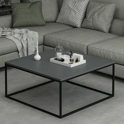Immagine prodotto di Arcella - Tavolino da Salotto, 90x90x42h cm Grigio, un Vano