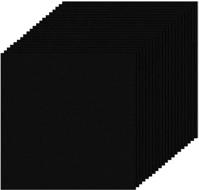 Zdjęcie produktu dla Wodoodporna wykładzina podłogowa z PVC, 30 x 30 cm, czarna, antypoślizgowa