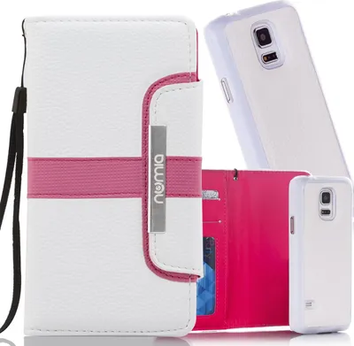 Produktbild von Samsung Galaxy Note 3 Numia Bookstyle 2 in 1 Weiss Rosa