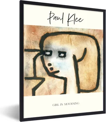 Produktbild von MuchoWow® Gerahmtes Poster Paul Klee - Kunst - Trauerndes Mädchen 30x40 cm - Poster mit Schwarzem Bilderrahmen Wandposter Rahmen Foto Bilder - Wanddeko - Kunstdrucke