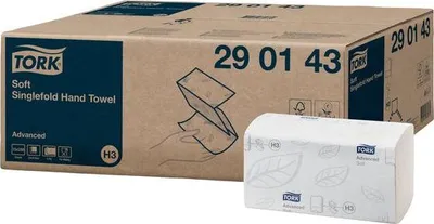 Produktbild von Tork 290143, 250 Blätter, Weiß, 226 mm, 115 mm, 130 mm, 510,8 g