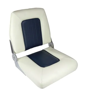 Immagine prodotto di Sedile da barca Coach pieghevole bianco/blu Sedile da barca Barche Yachts Caravan Trattore Sedia di guida