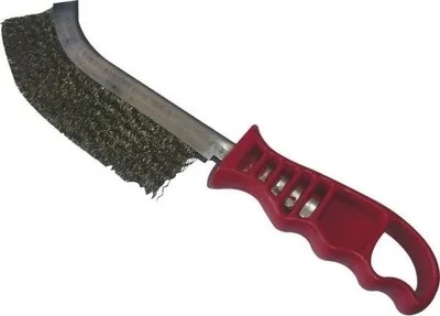 Image de Brosse Main Fil Acier Ondulé Décapage Et Nettoyage Universel - Terdici