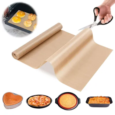 Zdjęcie produktu dla Papier do pieczenia wielokrotnego użytku, 30 cm x 2,5 m - Silikonowa mata do piekarnika i mikrofalówki