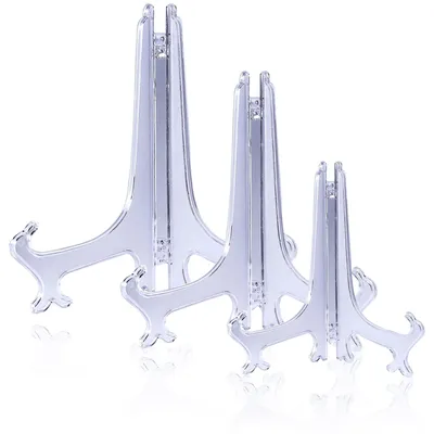 Acryl-Ständer 3er-Set, transparent, 4/7/9 Zoll