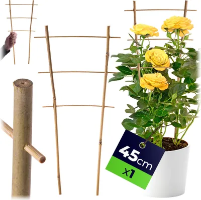 Produktbild von KADAX Rankgitter aus Bambus, 45 x 23 cm, 1 Stück, Rankhilfe für Pflanzen, Pflanzengitter, Kletterhilfe & Pflanzstütze für Zimmerpflanzen & Kletterpflanzen
