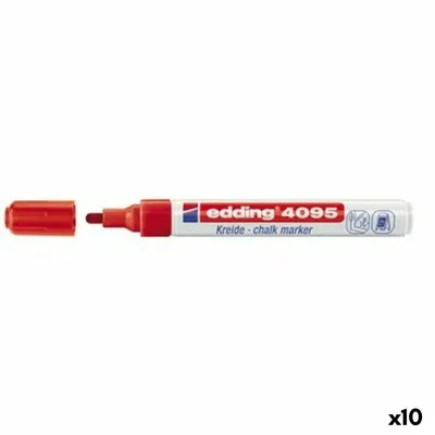 Image de Marqueur craie liquide Edding 4095 rouge 10 pièces