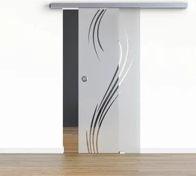 Produktbild von Pertura Glasschiebetür Komplettset Glera Essence 02 775x2175 mm Rechts inkl.Beschlag Selir Aluminium Edelstahloptik,Grif