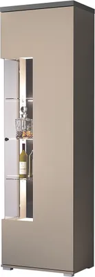 Produktbild von Vitrine in beige inkl. Beleuchtung, SELCE-83