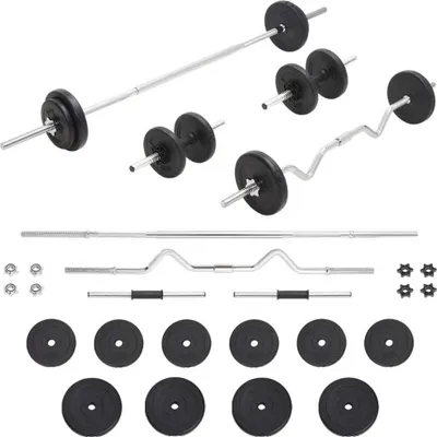 Image de Ensemble d'haltères et de barres 30 kg