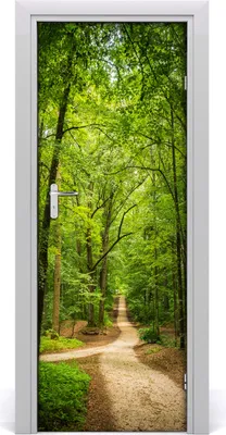 Produktbild von Tulup Türaufkleber 75x205 cm Dekorative Aufkleber Selbstklebend Wasserdichte Tapete Abnehmbar Schlafzimmer Wohnzimmer Wohnkultur - Weg im Wald